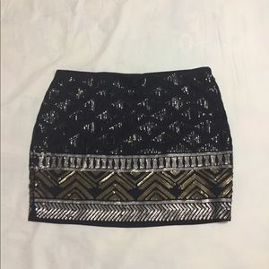 Sequin black skirt